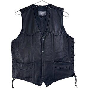Pro Rider Leather USA HEAVY Bikers Riding Vest Vintage Quality